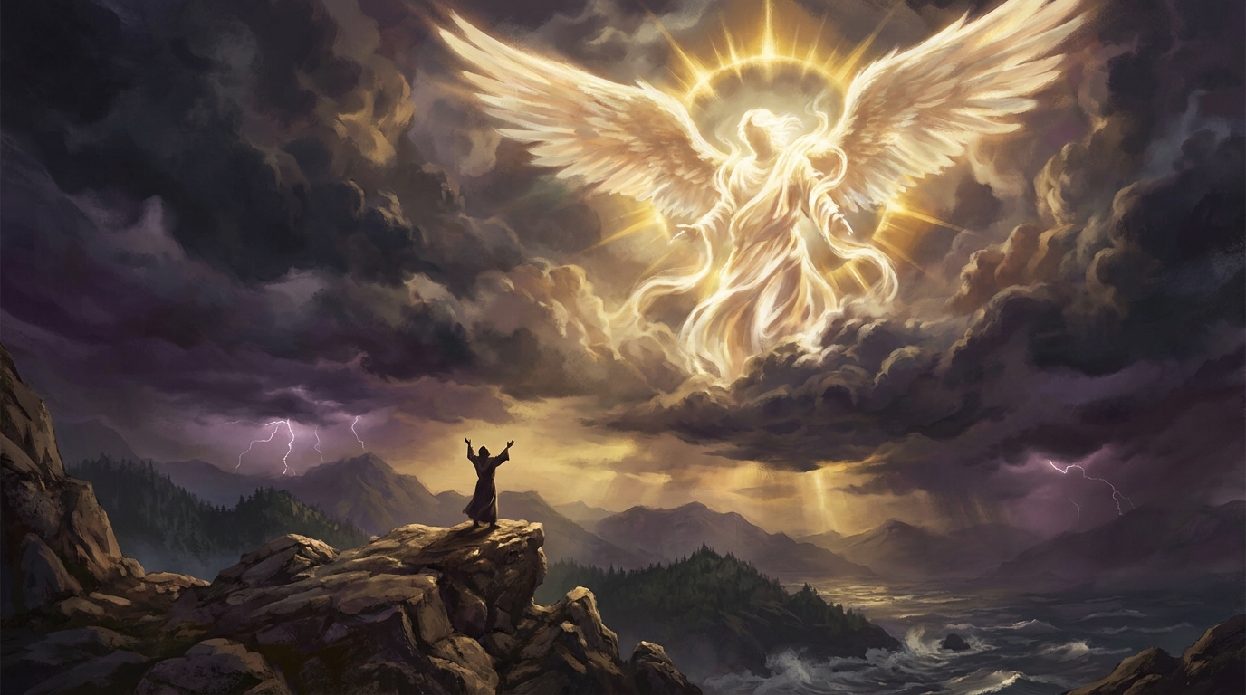 Ilustração do capítulo 4: Anjos a Serviço da Vontade de Deus
